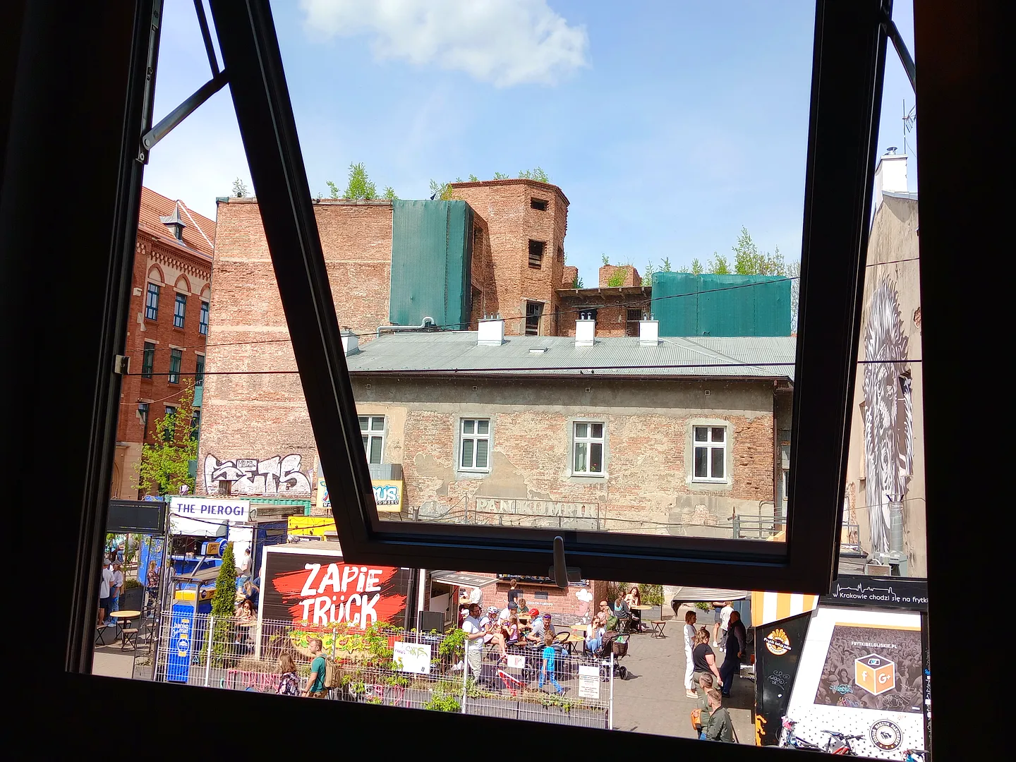 View from the Woosabi Restaurant at the Judah Street Food Market